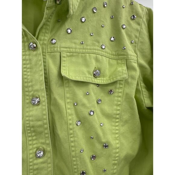 Saint Germain Paris vintage button down green shirt size Small - Picture 3 of 6